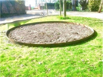 Borduri metalice pentru gradina Marginea gazonului din otel corten