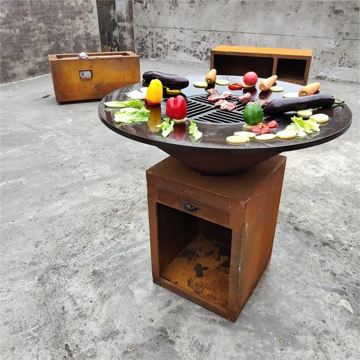 Metal Fire Pit Table Fireplace Grill