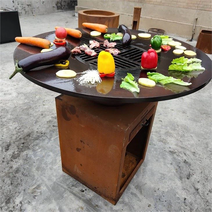 Metal Fire Pit Table Fireplace Grill