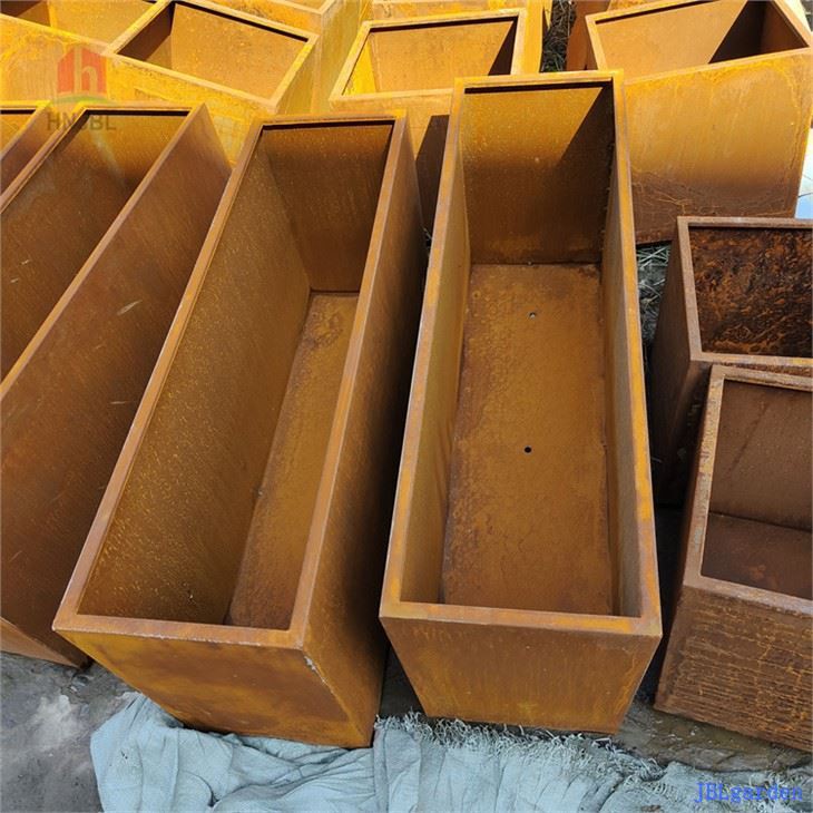 Corten Steel Planter Dreptunghi