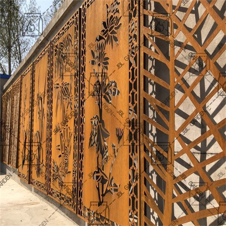 Panou de gard de artă din metal personalizat de grădină