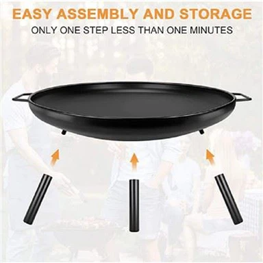Sobă cu cărbune cu brazier cu trei picioare de 24 inch