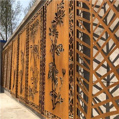 Paravane decorative de grădină din oțel corten