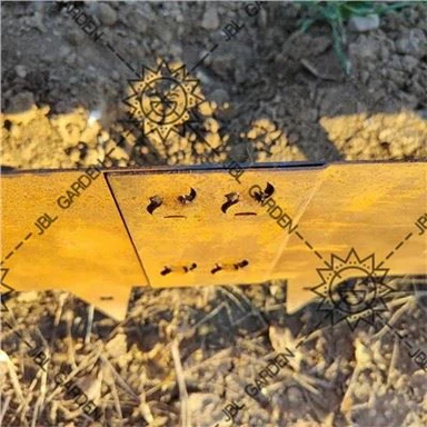 Grădină pentru marginea gazonului din oțel Corten