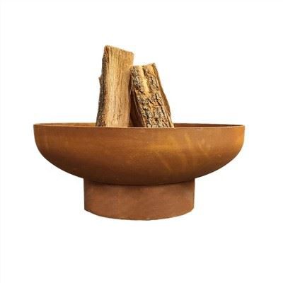 Focar cu lemne din oțel corten