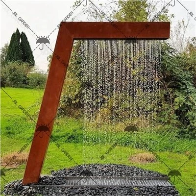 Fântână de apă din oțel Corten