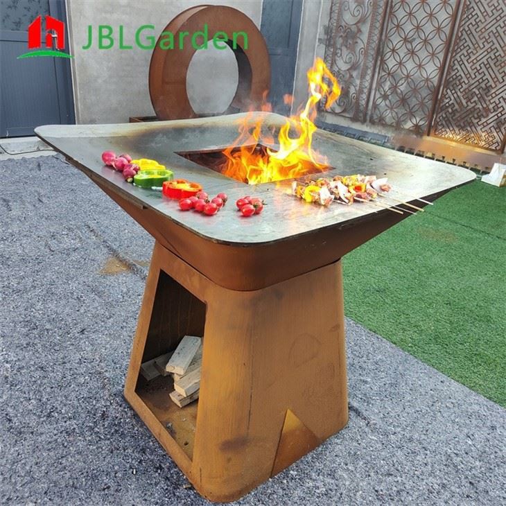 Wood Charcoal Modern Designed Circular BBQ Grill