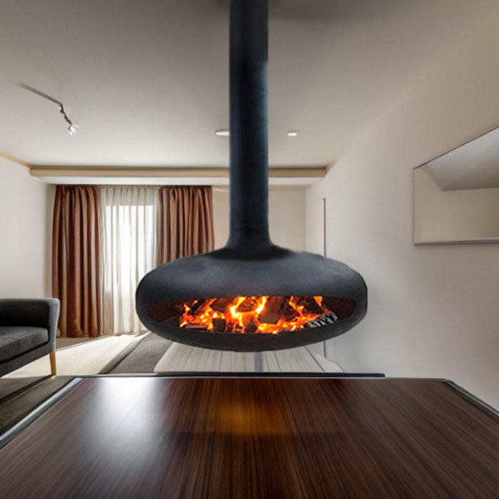 360-degree Rotation Hanging Fireplace high quality