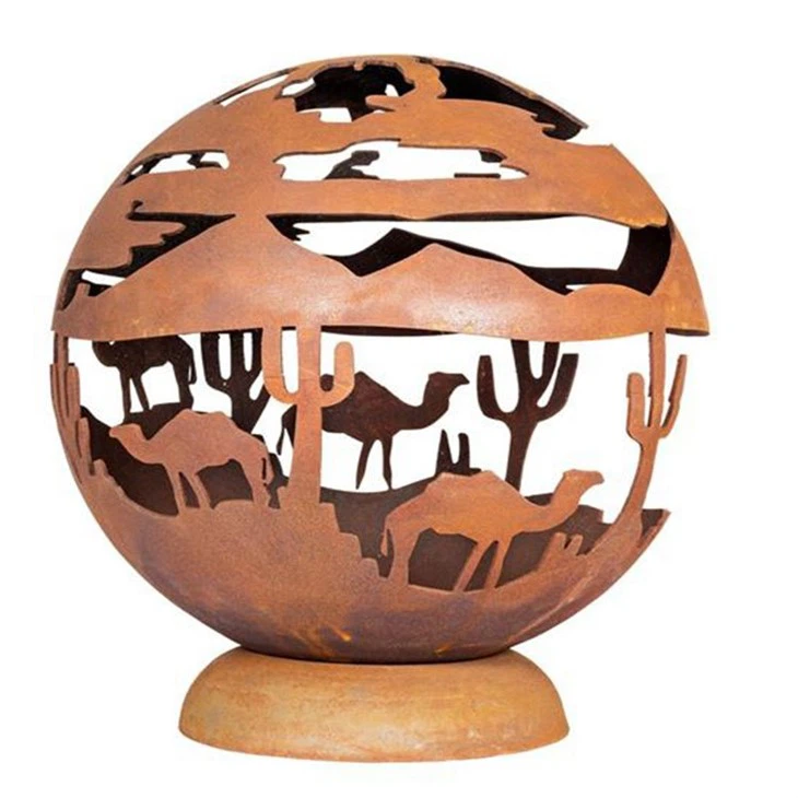 Ball Fire Pit Metal Hollow Sphere