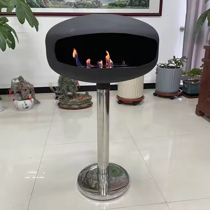 Indoor Black Ethanol Fireplace