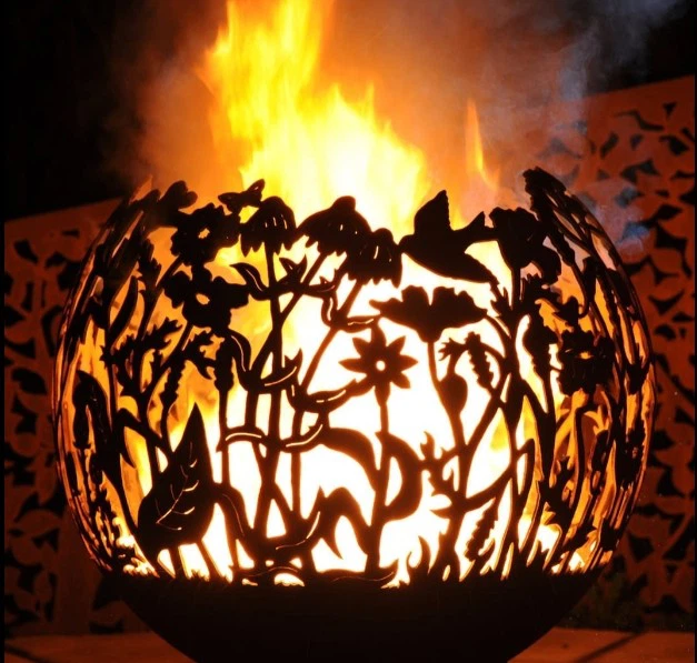 Patio Rusty Fire Pit Fireball