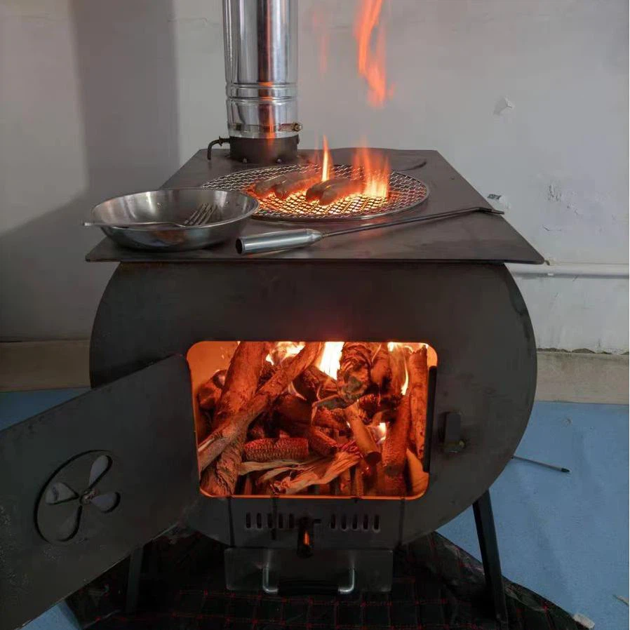Soba cu lemne de foc de uz casnic de mare capacitate