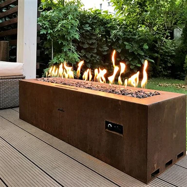Focar cu gaz din oțel Corten