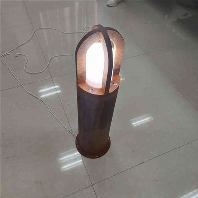 Lumină de grădină cu LED-uri din oțel corten cu finisaj ruginiu-