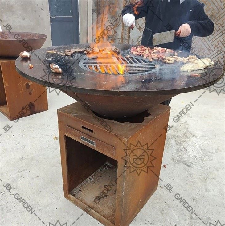 Wood Burning BBQ Stove With Cooking factory