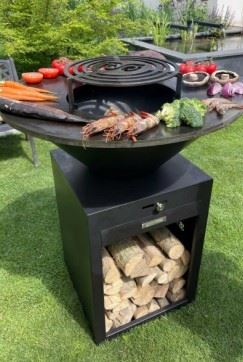 Wood Burning BBQ Stove With Cooking high quality
